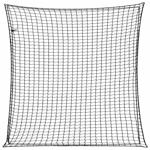 vidaXL Tilhengernett med elastisk tau svart 4x4 m PP