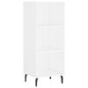 vidaXL Highboard hvit 34,5x34x180 cm konstruert tre