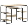 vidaXL Skrivebord med lagring Sonoma eik 113.5 x 52 x 75.5 cm