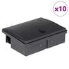 vidaXL Musefeller 10 stk svart 13x10x4 cm