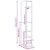 vidaXL Garderobe artisan eik 30x50x200 cm konstruert tre