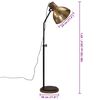 vidaXL Gulvlampe 25 W vintage messing 30x30x100-150 cm E27