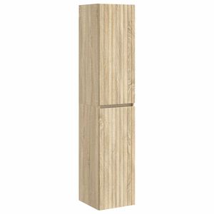 vidaXL Vegghengt Badskap Sonoma eik 33 x 34,5 x 160 cm Konstruert tre