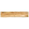 vidaXL Bordplate 180x40x2,5 cm naturlig kant grovt heltre mangotre
