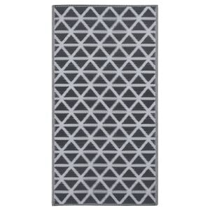 vidaXL Uteteppe ARAKIL svart 160x230 cm PP