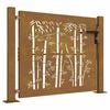 vidaXL Hageport 100x75 cm cortenst&aring;l bambusdesign