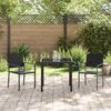 vidaXL Hage Spisegruppe 3 pcs Svart PE Rattan