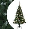 vidaXL Kunstig juletre med kuler 120 cm 150 LED-lys Varmhvit