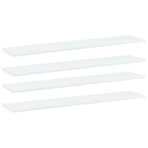vidaXL Hylleplater 4 stk hvit 100x20x1,5 cm konstruert tre