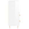 vidaXL Skjenk h&oslash;yglans hvit 34,5x34x90 cm konstruert tre