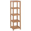 vidaXL Baderomshylle 4 etasjer heltre teak 42x42x165 cm