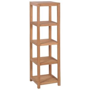 vidaXL Baderomshylle 4 etasjer heltre teak 42x42x165 cm