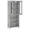 vidaXL Highboard betonggr&aring; 69,5x34x180 cm konstruert tre