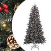 vidaXL Kunstig juletre med 300 LED gr&oslash;nn 240 cm PVC og plast og st&aring;l
