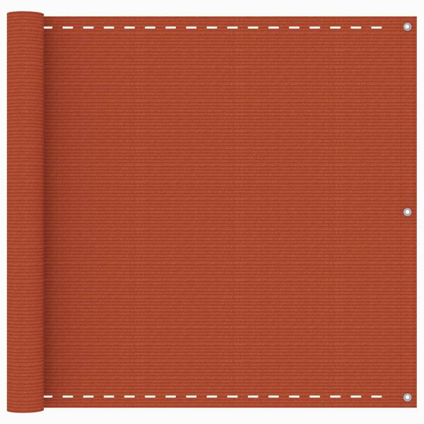vidaXL Balkongskjerm oransje 90x400 cm HDPE