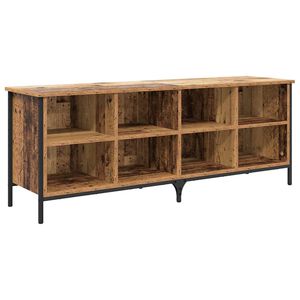 vidaXL Sko Skap 131 x 35 x 50 cm Ingeni&oslash;rtre og jern Gammelt tre