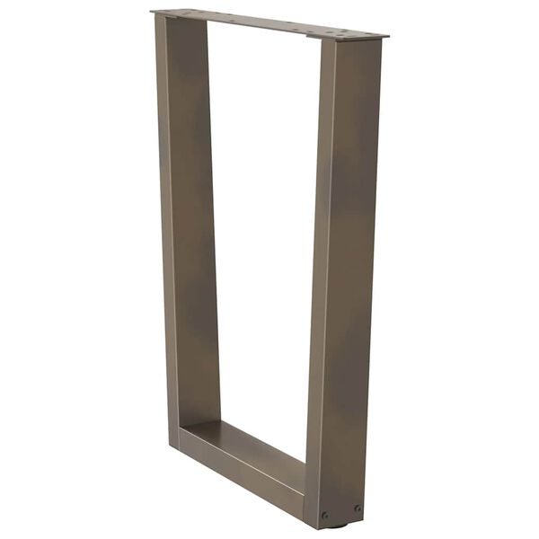 vidaXL Spisebordben V-formet 2 stk naturst&aring;l 70 x (72-73,3) cm st&aring;l