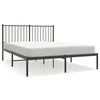 vidaXL Sengeramme i metall med hodegavl svart 140x190 cm
