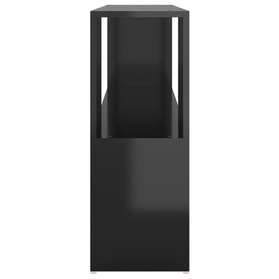 vidaXL Bokhylle høyglans svart 100x24x63 cm sponplate