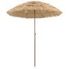 vidaXL Strandparasol Brun Ø 160 x 196 cm Stål