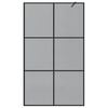 vidaXL Walk-in Dusjvegg Svart 115 x 195 cm herdet glass