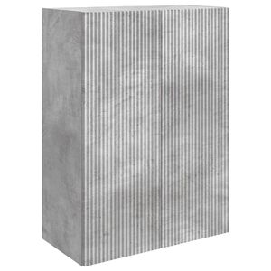 vidaXL Vegghengt skap Betonggr&aring; 66 x 34,5 x 90 cm Konstruert tre
