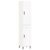 vidaXL Highboard hvit 34,5x34x180 cm konstruert tre
