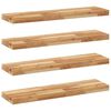 vidaXL Flytende hyller 4 stk 80x20x4 cm oljebehandlet heltre akasie