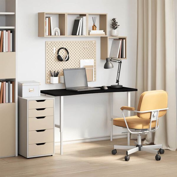 vidaXL Bordplate m&oslash;rkebrun 120x60x2,5 cm rektangul&aelig;r heltre eik