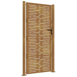 vidaXL Hageport 100x200 cm cortenstål firkantet design