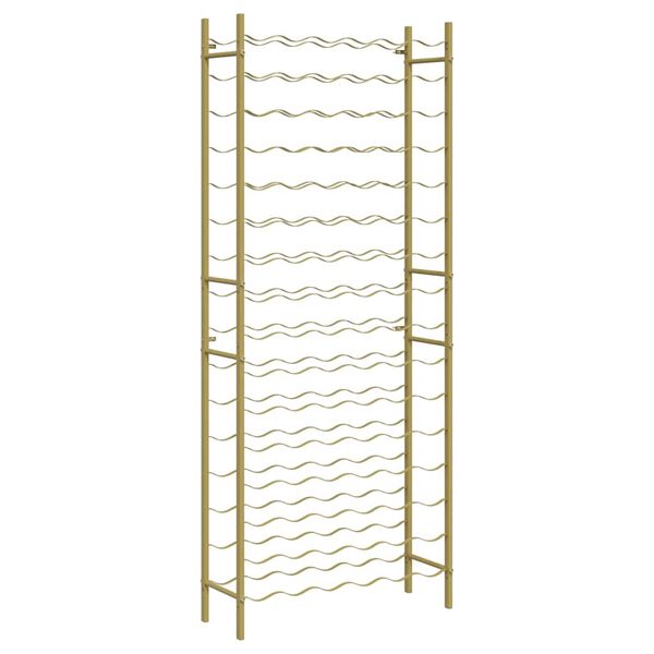 vidaXL Vinstativ for 96 flasker metall gull