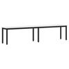 vidaXL benk Hvit 200 x 35 x 45 cm Massiv furu