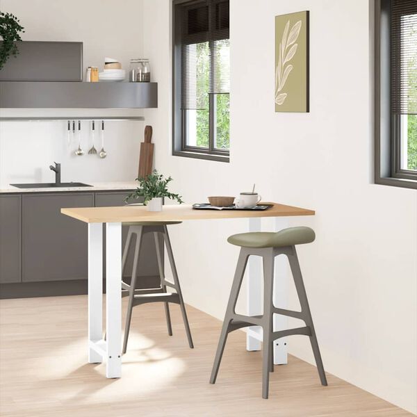 vidaXL Barbordben hvite 2 stk 40x(90-91) cm stål