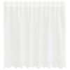 vidaXL Blondegardin med gardiner Blomster Hvit 80 x 150 cm Polyester