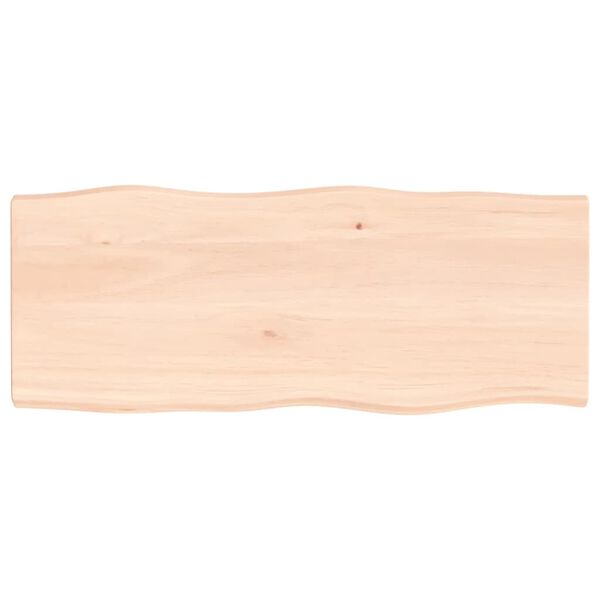 vidaXL Bordplate 100x40x(2-4) cm ubehandlet heltre eik naturlig kant