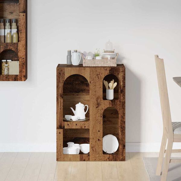 vidaXL Serviesskap Gammelt tre 59 x 35 x 80.5 cm Konstruert tre