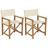 vidaXL Regiss&oslash;rstoler 2 stk sammenleggbar heltre teak