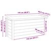 vidaXL Lagringsboks Brun 119 x 44.5 x 58 cm Imprignerte furu