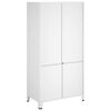 vidaXL Industriell garderobe hvit 90x50x180 cm metall