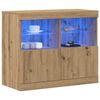 vidaXL LED sideboard Brun 81 x 37 x 66,5 cm Konstruert tre