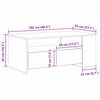 vidaXL Kaffebord Artisan Eik 102 x 55 x 43,5 cm Konstruert tre