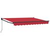 vidaXL Uttrekkbar markise R&oslash;d 3,5 x 2 m Polyester med PU-belegg