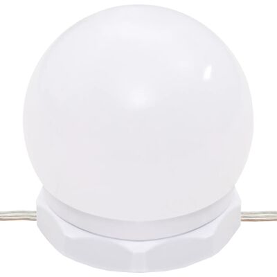 vidaXL Sminkebord med LED høyglans hvit 60x40x140 cm