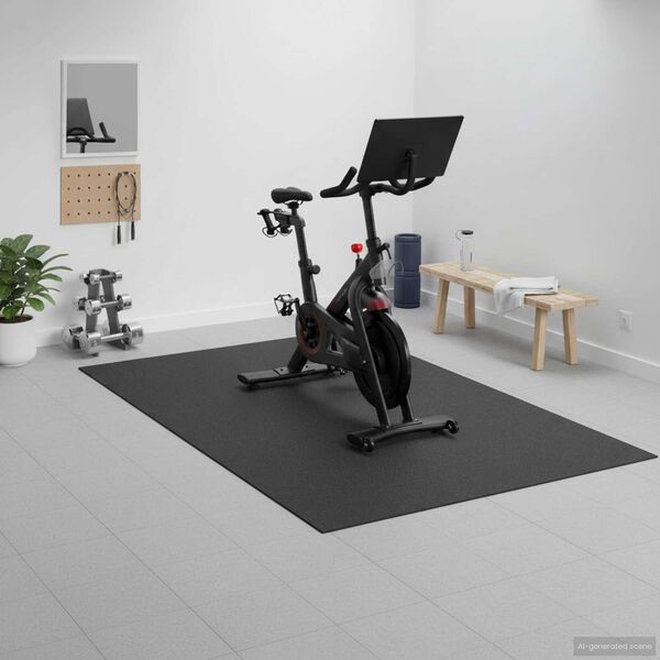 vidaXL Sportsbeskyttelsesmatte Svart 150 x 75 x 0.6 cm PVC