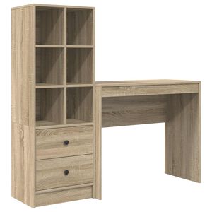 vidaXL Skrivebord Sonoma eik 135,5 x 40 x 127 cm 2 stk.