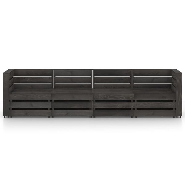 vidaXL Hagesofa 4 seter impregnert furu gr&aring;