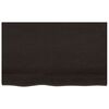 vidaXL Bordplate mørkebrun 80x50x(2-6) cm behandlet heltre eik
