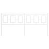 vidaXL Utskiftbar sengegavl i metall hvit 180 cm