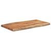 vidaXL Bordplate 70x40x2,5 cm rektangul&aelig;r heltre akasie naturlig kant