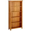 vidaXL Bokhylle 5 etasjer 70x22x140 cm heltre eik